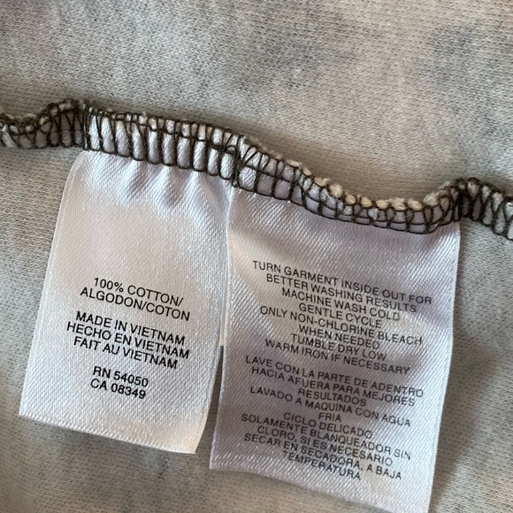 Jones New York Signature Small Tee olive/white 3/4 sleeve 100% cotton like new - Picture 6 of 7